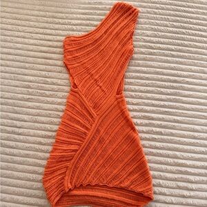 Peppermayo One-Shoulder Ribbed Dress